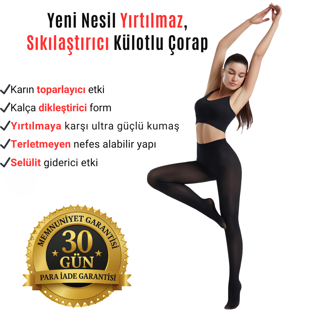 Zendi™ Yırtılmaz Selülit Giderici Külotlu Çorap